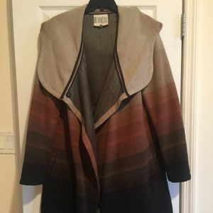 BB Dakota Women's Brown-Copper Ombre Coat, Sz L